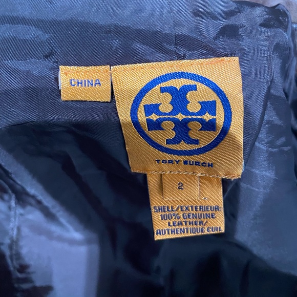 ASO Serena van der Woodsen Leather Tory Burch Jacket - 2 - Picture 2 of 9